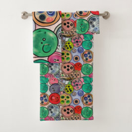 Conjunto De Toalhas Botton Art