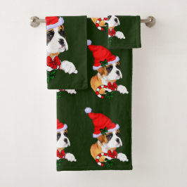 Conjunto De Toalhas Boxer Puppy Natal