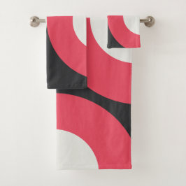 Conjunto De Toalhas Branco e Cinzas rosa moderno do século médio