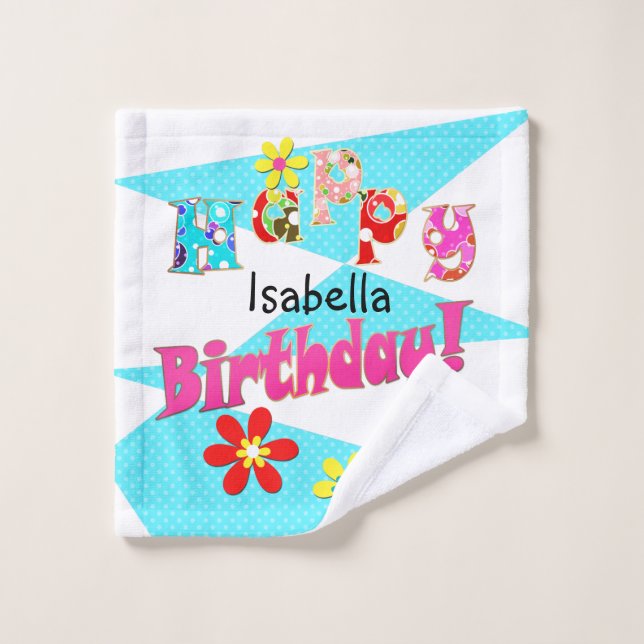 Conjunto De Toalhas Brancos brancos, cor-de-rosa, brilhantes, flores,  (Pano de lavar)