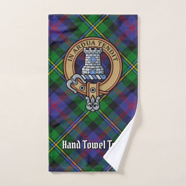 Conjunto De Toalhas Brasão do Clã Malcolm sobre Tartan (Toalha de mão)