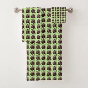 Conjunto De Toalhas Brickwork Burrow: Uma Canvas Verde da Mulher,