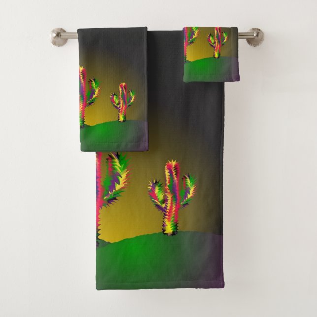 Conjunto De Toalhas Bright Cactus (Insitu)