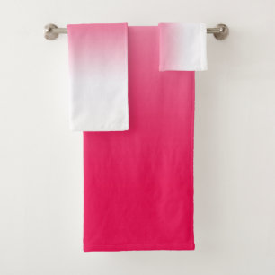 Conjunto De Toalhas Bright summer red and white gradient ombre