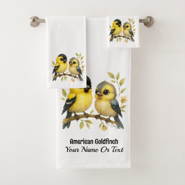 Conjunto De Toalhas Brilhante American Goldfinch (Insitu)