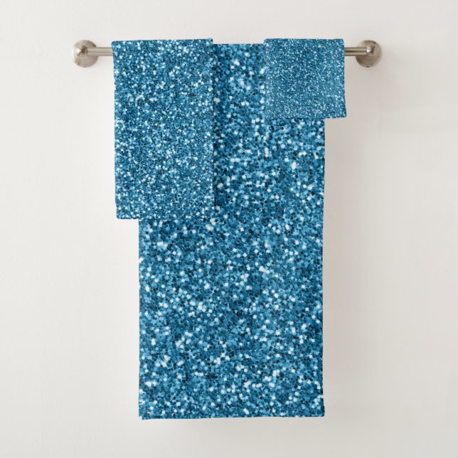 Conjunto De Toalhas Brilho Azul de Boston (Insitu)