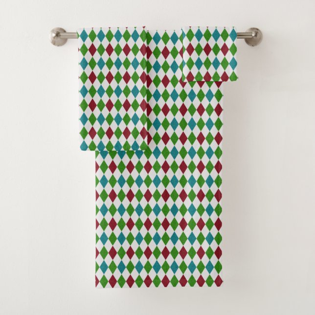 Conjunto De Toalhas Brilho de Diamante Multicolor (Insitu)
