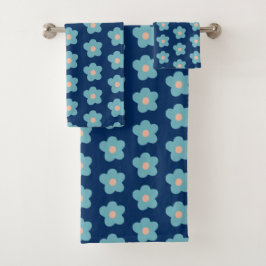 Conjunto De Toalhas Brilhos Azuis Doce no Marinho