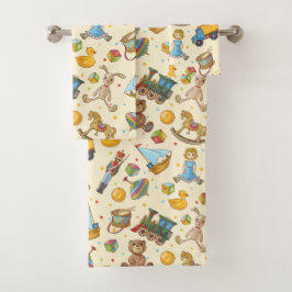 Conjunto De Toalhas Brinquedos Antigos para Crianças