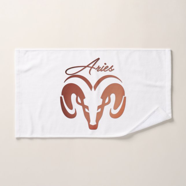 Conjunto De Toalhas Bronze toca Ram Zodiac (Toalha de mão)