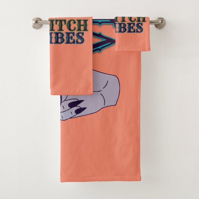 Conjunto De Toalhas Bruxas Más Vibes Bruxas (Insitu)
