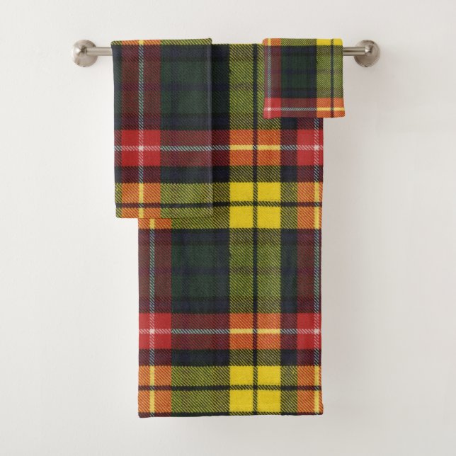 Conjunto De Toalhas Buchanan Modern Original Scottish Tartan (Insitu)