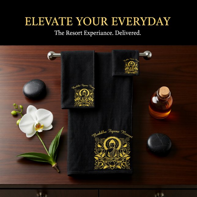 Conjunto De Toalhas Buddha Amid Lotus Flowers (Criador carregado)