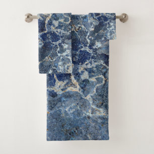 Conjunto De Toalhas Bue Cinza Black Marble & Beige Veins