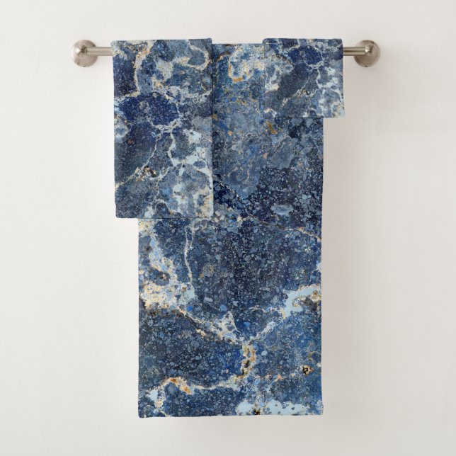 Conjunto De Toalhas Bue Cinza Black Marble & Beige Veins (Insitu)