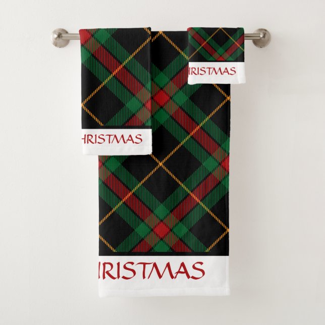 Conjunto De Toalhas Buffalo Xadrez Tartan Felry Natal (Insitu)