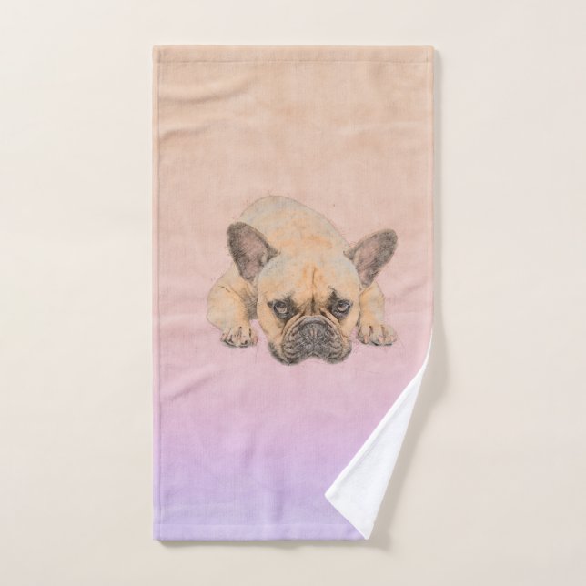 Conjunto De Toalhas Buldogue francês - cão de Frenchie (Toalha de mão)