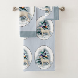 Conjunto De Toalhas Bull Terrier Natal