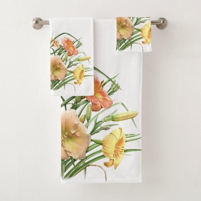 Conjunto De Toalhas Buquê de Daylily (Insitu)