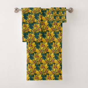 Conjunto De Toalhas Buquê Susan Flower de olhos negros