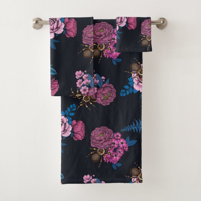 Conjunto De Toalhas Buquês e tarântula 2 (Insitu)