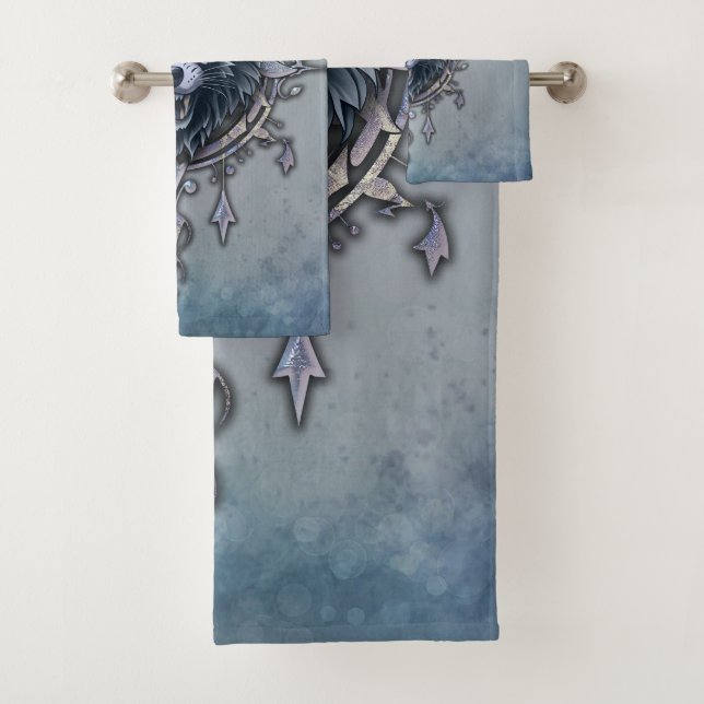 Conjunto De Toalhas Cabeça mística de lobo. (Insitu)