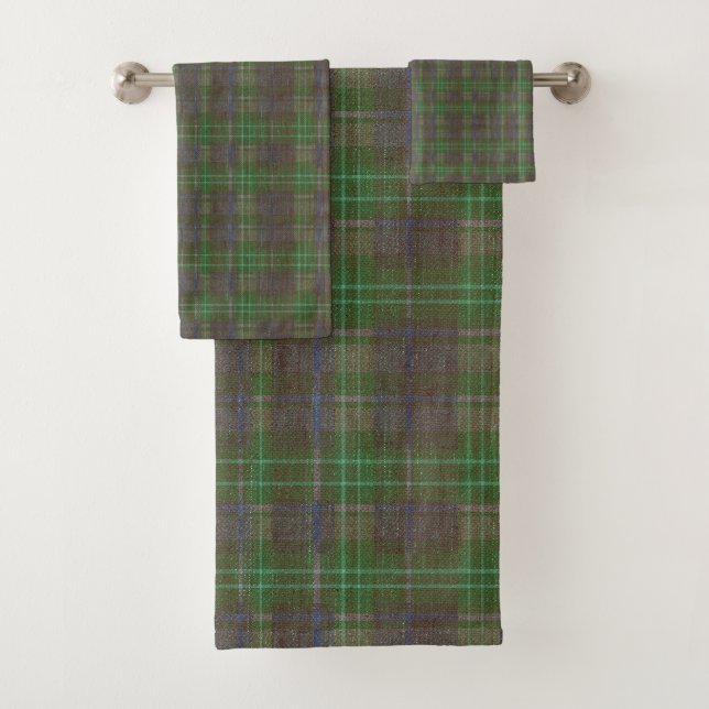 Conjunto De Toalhas Cabin Forest Green Tartan (Insitu)