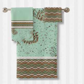 Conjunto De Toalhas Cabina Pineges e Dissipadores Chevron Distintas