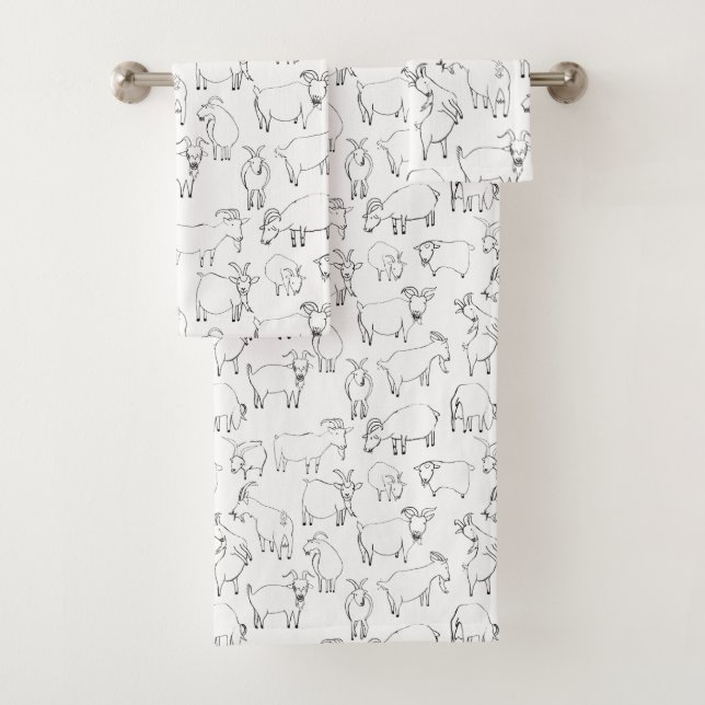 Conjunto De Toalhas Cabras que jogam - transparentes (Insitu)