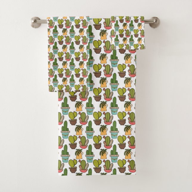 Conjunto De Toalhas Cacto & Succulents internos no teste padrão dos (Insitu)