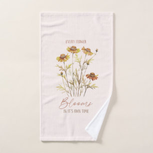 Conjunto De Toalhas Cada Flor Bloqueia No Seu Próprio Tempo