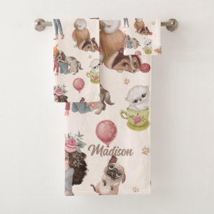 Conjunto De Toalhas Cães de Amor
