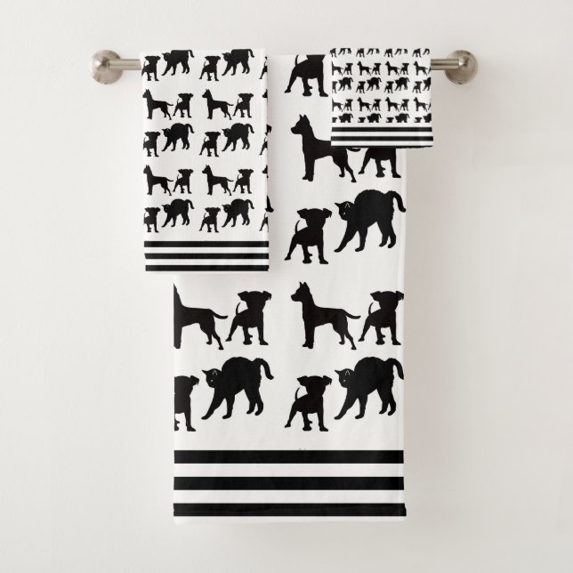 Conjunto De Toalhas Cães E Gatos (Insitu)