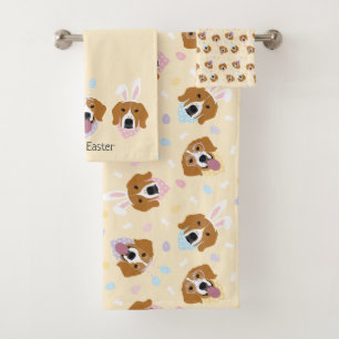 Conjunto De Toalhas Cães felzs pascoa