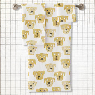 Conjunto De Toalhas Cães ouros Labrador Retriever