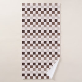 Conjunto De Toalhas Cafe Au Lait checkerboard pattern