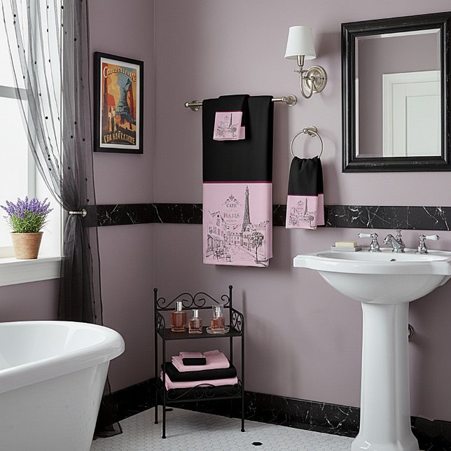 Conjunto De Toalhas Cafe Paris Bath Towel Set (Criador carregado)