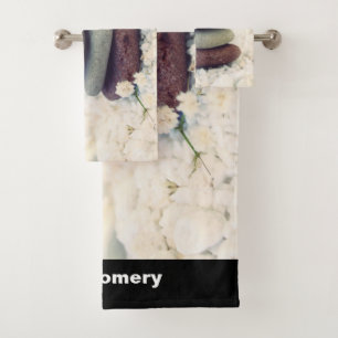 Conjunto De Toalhas Cairo Meditativo de Pedras Empilhadas