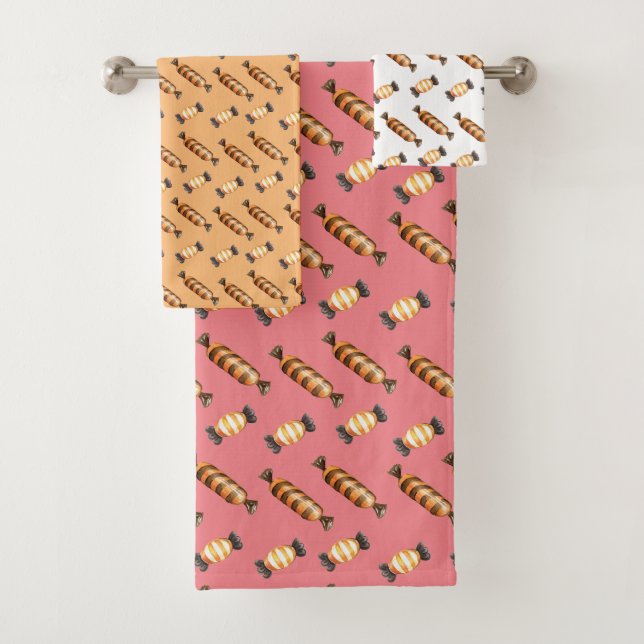 Conjunto De Toalhas Caixas de aquarela do Dia das Bruxas (Insitu)