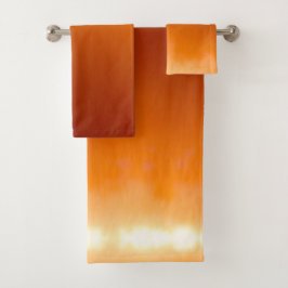 Conjunto De Toalhas Calm City Skyline Sunset Abstrato Impressionista