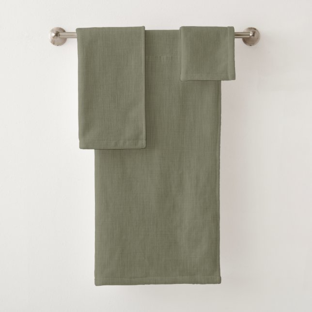Conjunto De Toalhas Calm & simple olive green textured background  (Insitu)