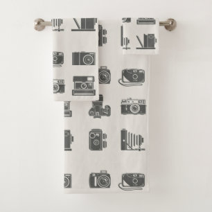 Conjunto De Toalhas Câmeras Vintage Fotografia