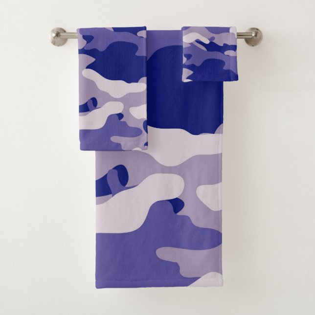 Conjunto De Toalhas Camo Camping Hunting Blue Camouflage (Insitu)