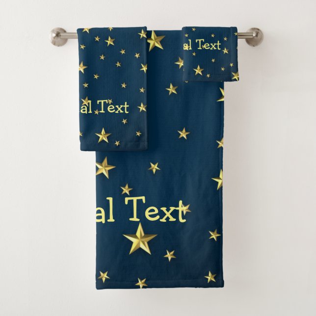 Conjunto De Toalhas Campo de Estrelas no Céu Azul Profundo da Meia-Noi (Insitu)