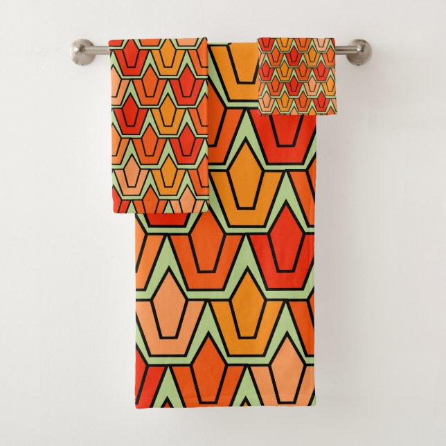 Conjunto De Toalhas Campo de Tulip Laranja (Insitu)