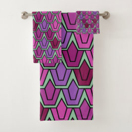 Conjunto De Toalhas Campo de Tulipa Roxo