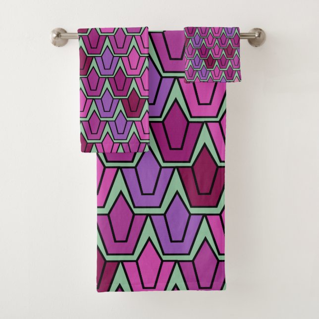 Conjunto De Toalhas Campo de Tulipa Roxo (Insitu)