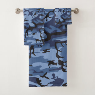 Conjunto De Toalhas Camuflagem Azul marinho, Militar, Exército