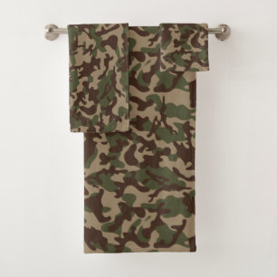 Conjunto De Toalhas Camuflagem de madeira profunda
