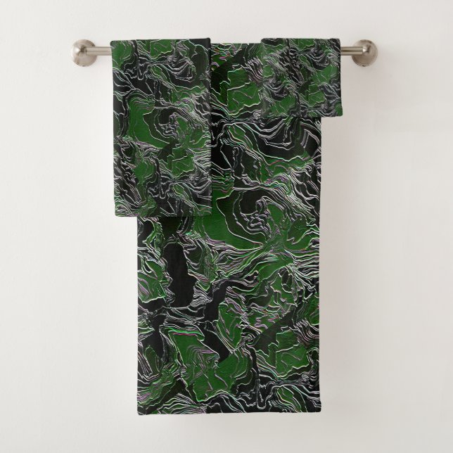 Conjunto De Toalhas Camuflagem do Exército Verde (Insitu)